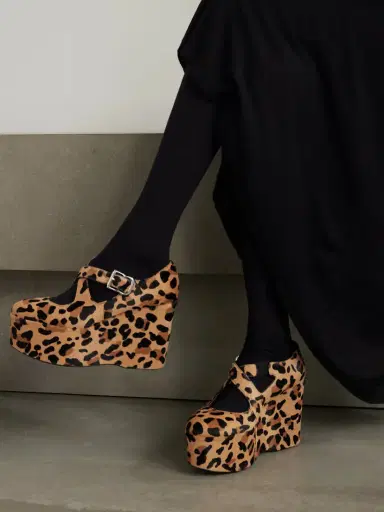 Alaïa 110 Leopard-print Calf Hair Platform Wedge Pumps | Thumbnail 2