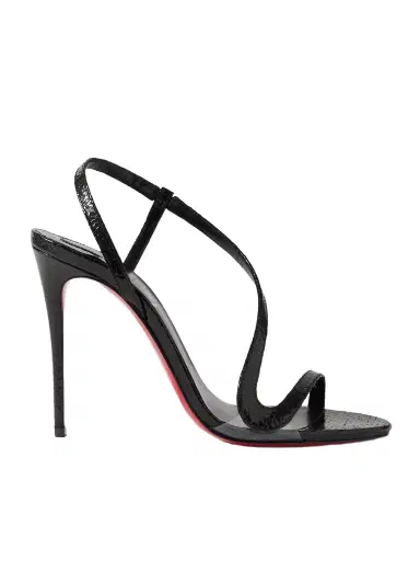 Christian Louboutin Rosalie 100 Cracked-leather Sandals | Thumbnail 1 Christian Louboutin Rosalie 100 Cracked-leather Sandals | Thumbnail 1