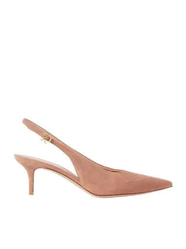 Gianvito Rossi Robbie 45 Suede Slingback Pumps | Thumbnail 1
