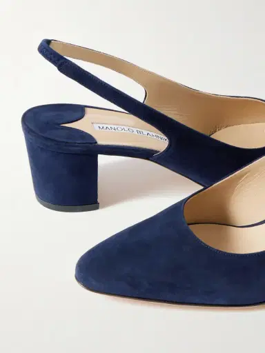 Manolo Blahnik Allurasan 50 Suede Slingback Pumps | Thumbnail 4 Manolo Blahnik Allurasan 50 Suede Slingback Pumps | Thumbnail 4