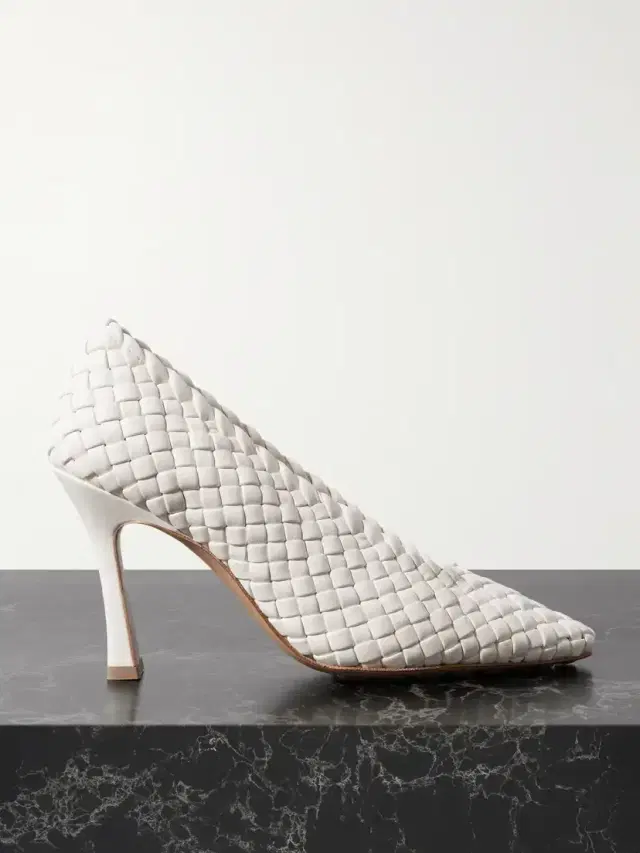 Sofia Intrecciato Leather Pumps