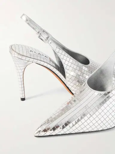 Alaïa Escarpin 90 Mirrored-leather Slingback Pumps | Thumbnail 4