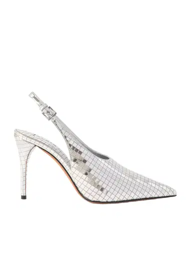 Alaïa Escarpin 90 Mirrored-leather Slingback Pumps | Thumbnail 1