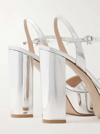 Gianvito Rossi Marlena 85 Mirrored-leather Platform Sandals | Thumbnail 4 Gianvito Rossi Marlena 85 Mirrored-leather Platform Sandals | Thumbnail 4