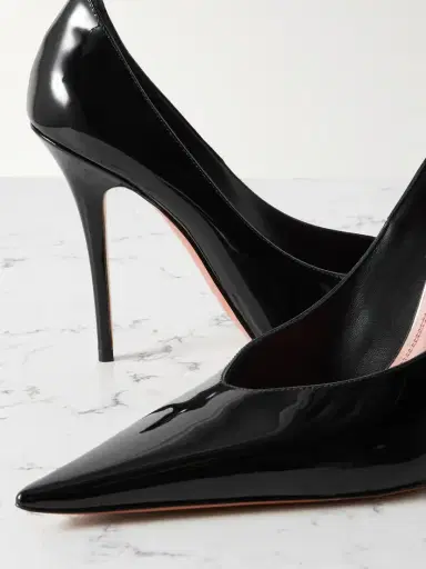 Amina Muaddi Anok Patent-leather Point-toe Pumps | Thumbnail 4