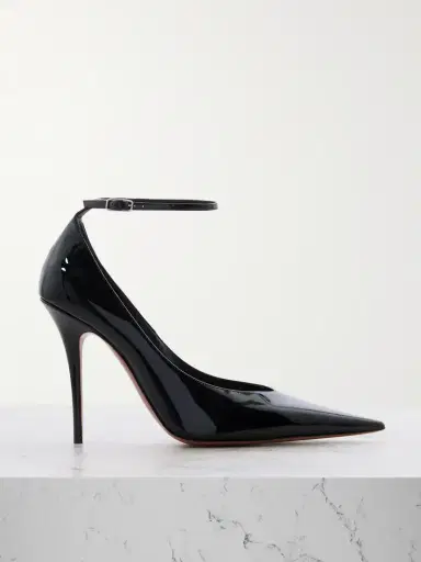 Amina Muaddi Anok Patent-leather Point-toe Pumps | Thumbnail 1