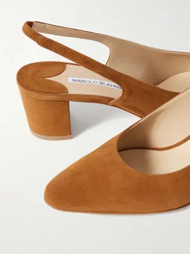 Manolo Blahnik Allurasan 50 Suede Slingback Pumps | Thumbnail 4 Manolo Blahnik Allurasan 50 Suede Slingback Pumps | Thumbnail 4