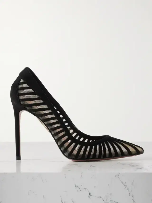 Passions 105 Tulle And Suede Pumps