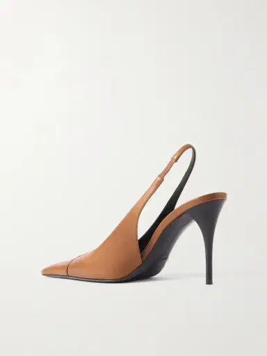 Saint Laurent Babylone Cutout Patent-leather Slingback Pumps | Thumbnail 3 Saint Laurent Babylone Cutout Patent-leather Slingback Pumps | Thumbnail 3