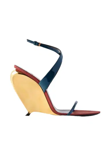 Saint Laurent Tallulah Patent-leather Wedge Sandals | Thumbnail 1 Saint Laurent Tallulah Patent-leather Wedge Sandals | Thumbnail 1