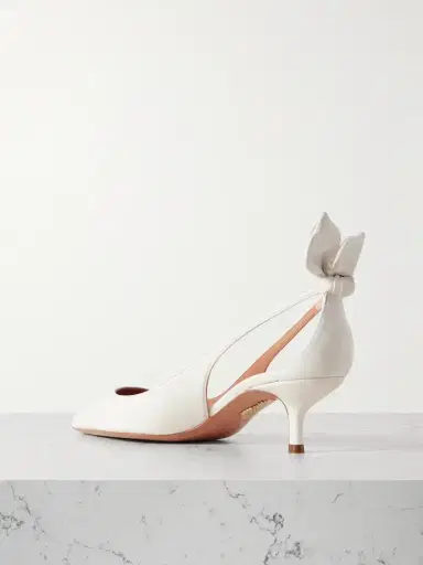 Aquazzura Bow Tie 50 Leather Pumps | Thumbnail 3 Aquazzura Bow Tie 50 Leather Pumps | Thumbnail 3
