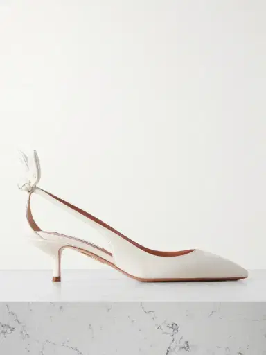 Aquazzura Bow Tie 50 Leather Pumps | Thumbnail 1 Aquazzura Bow Tie 50 Leather Pumps | Thumbnail 1