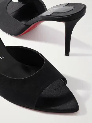 Christian Louboutin Apostropha 80 Satin Mules | Thumbnail 4 Christian Louboutin Apostropha 80 Satin Mules | Thumbnail 4
