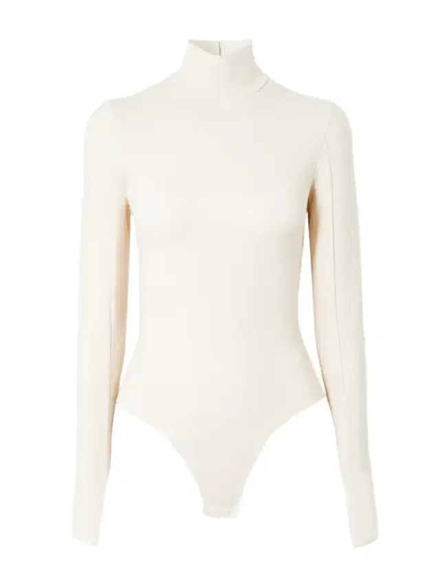 Stretch-jersey Turtleneck Thong Bodysuit