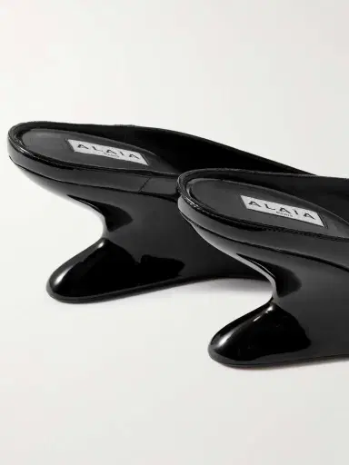 Alaïa Patent-leather Wedge Mules | Thumbnail 4 Alaïa Patent-leather Wedge Mules | Thumbnail 4