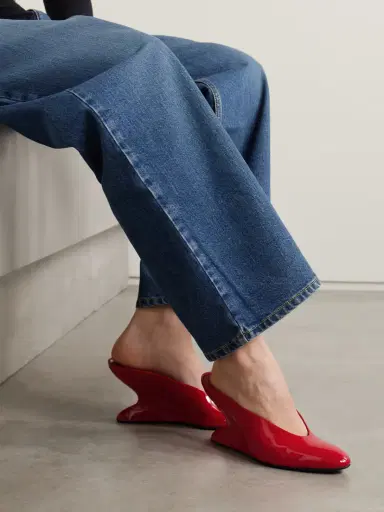 Alaïa Patent-leather Wedge Mules | Thumbnail 2