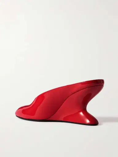 Alaïa Patent-leather Wedge Mules | Thumbnail 3
