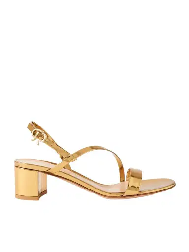Gianvito Rossi Betsey 45 Metallic Leather Sandals | Thumbnail 1 Gianvito Rossi Betsey 45 Metallic Leather Sandals | Thumbnail 1