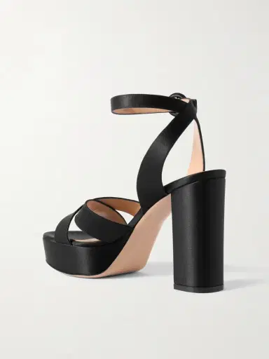 Gianvito Rossi Sabrina 70 Satin Platform Sandals | Thumbnail 3 Gianvito Rossi Sabrina 70 Satin Platform Sandals | Thumbnail 3