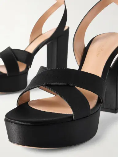 Gianvito Rossi Sabrina 70 Satin Platform Sandals | Thumbnail 4 Gianvito Rossi Sabrina 70 Satin Platform Sandals | Thumbnail 4