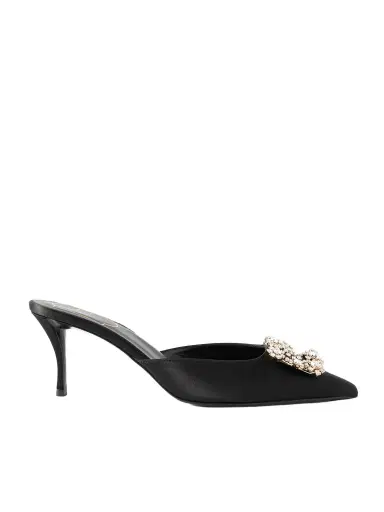 Roger Vivier Efflorescence 65 Embellished Satin Mules | Thumbnail 1 Roger Vivier Efflorescence 65 Embellished Satin Mules | Thumbnail 1