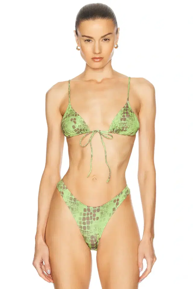 Heavy Manners Triangle Front Tie Bikini Top