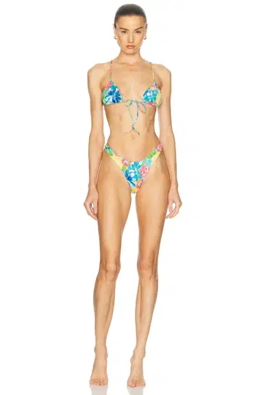 Heavy Manners Triangle Front Tie Bikini Top | Thumbnail 4 Heavy Manners Triangle Front Tie Bikini Top | Thumbnail 4