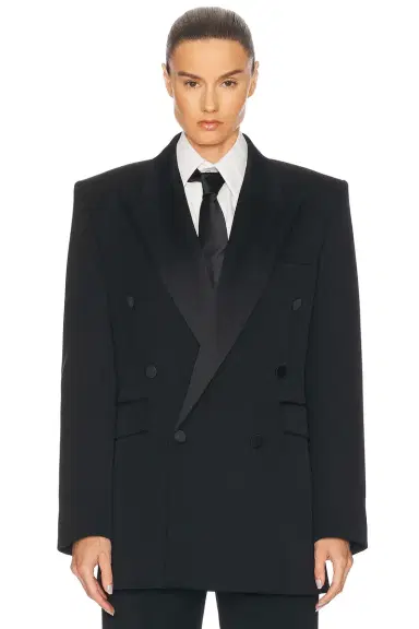 Saint Laurent Double Breasted Blazer | Thumbnail 1