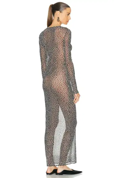 Saint Laurent Long Sleeve Maxi Dress | Thumbnail 3