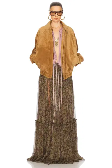 Saint Laurent Tiered Maxi Skirt | Thumbnail 5 Saint Laurent Tiered Maxi Skirt | Thumbnail 5