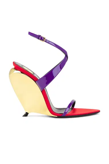 Saint Laurent Gippy Wedge Sandal | Thumbnail 1 Saint Laurent Gippy Wedge Sandal | Thumbnail 1