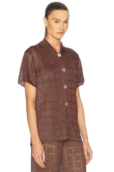 Calle Del Mar Short Sleeve Patchwork Shirt | Thumbnail 3 Calle Del Mar Short Sleeve Patchwork Shirt | Thumbnail 3