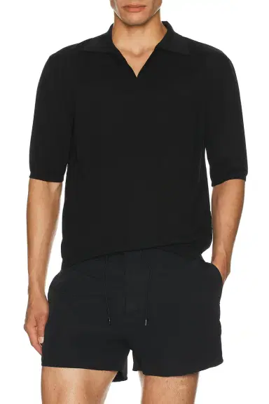 Saint Laurent Short Sleeve Polo Sweater | Thumbnail 3 Saint Laurent Short Sleeve Polo Sweater | Thumbnail 3