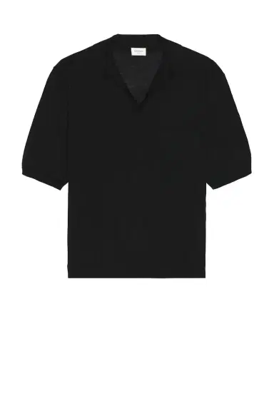 Saint Laurent Short Sleeve Polo Sweater | Thumbnail 1 Saint Laurent Short Sleeve Polo Sweater | Thumbnail 1