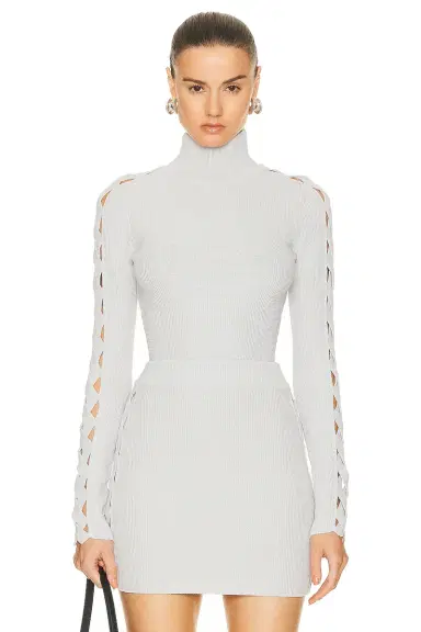 Alaïa Long Sleeve Turtleneck Top | Thumbnail 1 Alaïa Long Sleeve Turtleneck Top | Thumbnail 1