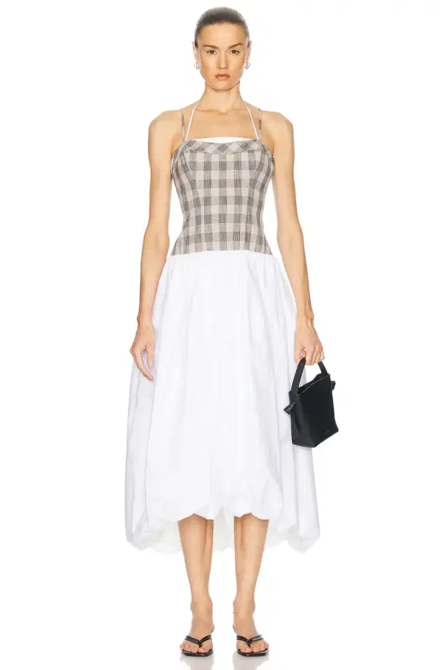 SIMKHAI Pfeiffer Bustier Midi Dress