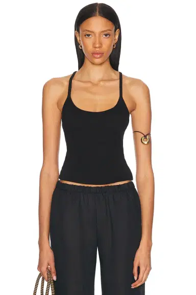 ENZA COSTA Cotton Rib U Tank Top | Thumbnail 1