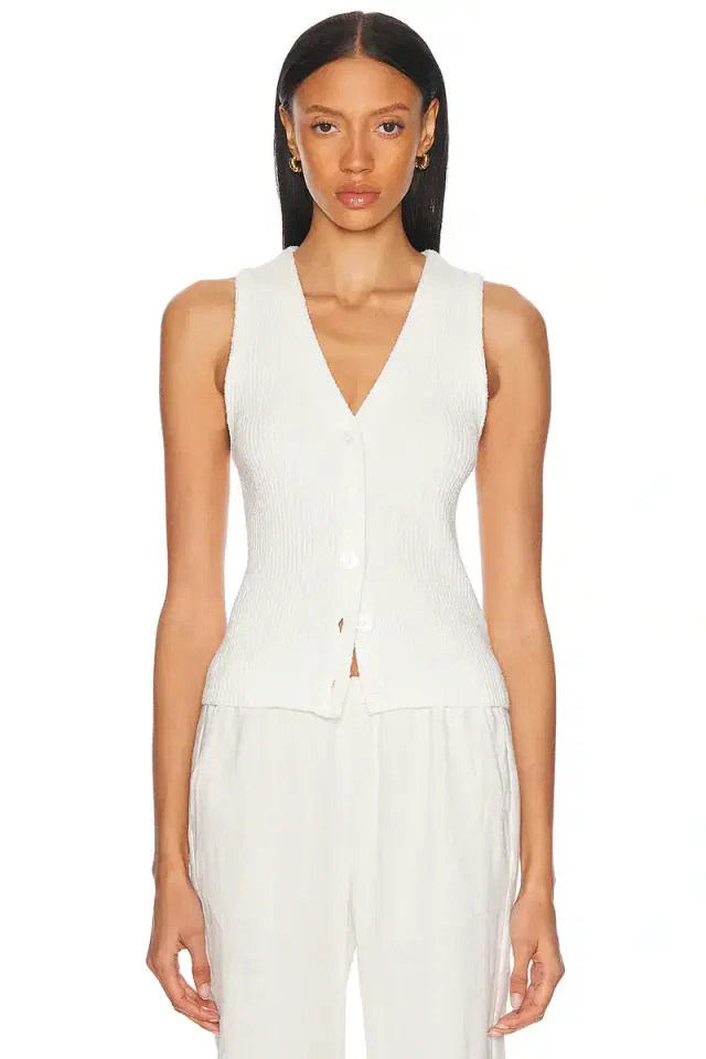 Enza Costa Boucle Knit Vest