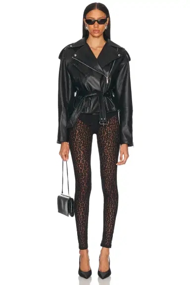 Alexandre Vauthier Leather Biker Jacket | Thumbnail 4