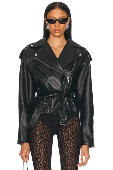 Alexandre Vauthier Leather Biker Jacket | Thumbnail 1