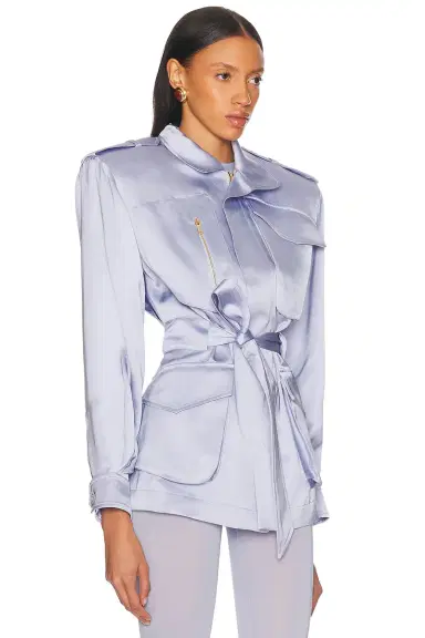 Alexandre Vauthier Satin Tailoring Jacket | Thumbnail 2 Alexandre Vauthier Satin Tailoring Jacket | Thumbnail 2