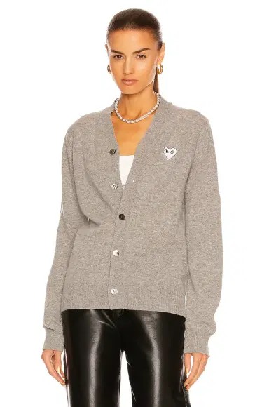COMME des GARCONS PLAY White Heart Cardigan | Thumbnail 2 COMME des GARCONS PLAY White Heart Cardigan | Thumbnail 2