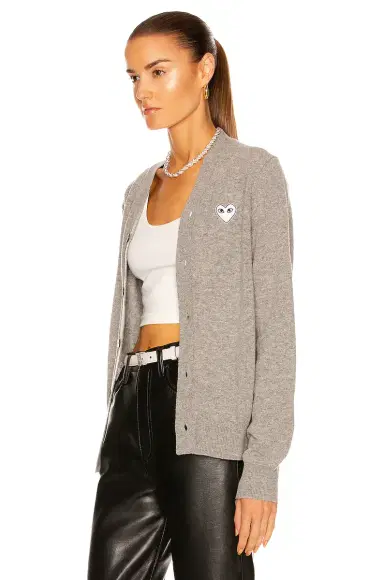 COMME des GARCONS PLAY White Heart Cardigan | Thumbnail 4 COMME des GARCONS PLAY White Heart Cardigan | Thumbnail 4