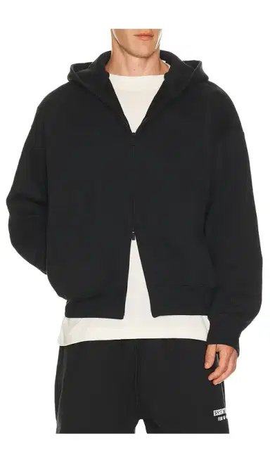 Fear of God Essentials Classic Fit Fleece Zip Up Hoodie | Thumbnail 2
