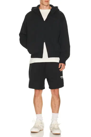 Fear of God Essentials Classic Fit Fleece Zip Up Hoodie | Thumbnail 5