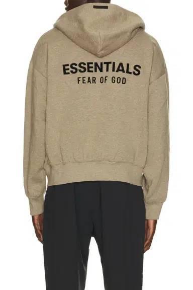 Fear of God Essentials Classic Fit Fleece Zip Up Hoodie | Thumbnail 3