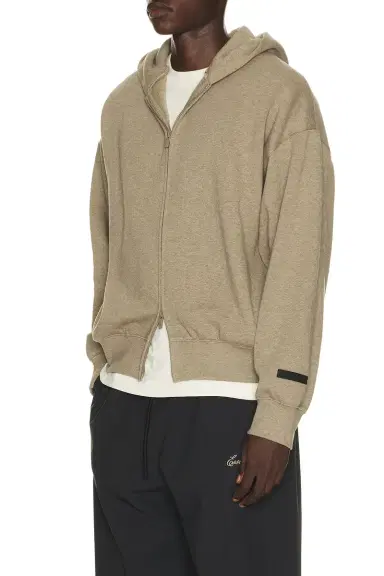 Fear of God Essentials Classic Fit Fleece Zip Up Hoodie | Thumbnail 5