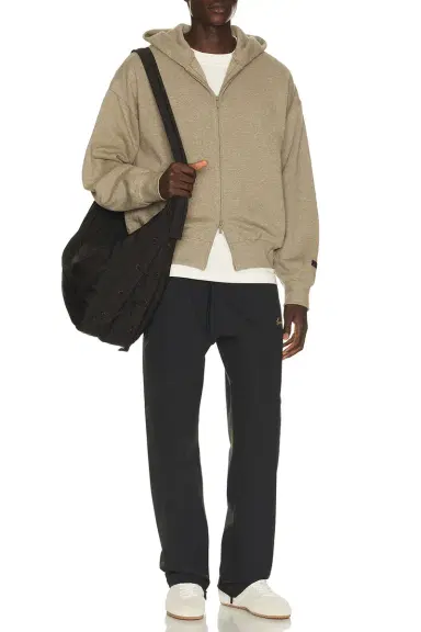 Fear of God Essentials Classic Fit Fleece Zip Up Hoodie | Thumbnail 6