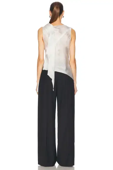 Grace Ling Silk Satin Chiffon Bias Scarf Top | Thumbnail 4 Grace Ling Silk Satin Chiffon Bias Scarf Top | Thumbnail 4