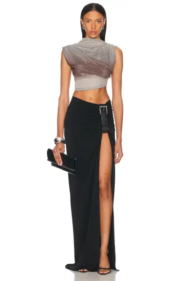 Sid Neigum Floor Length Gathered Belt Skirt | Thumbnail 7